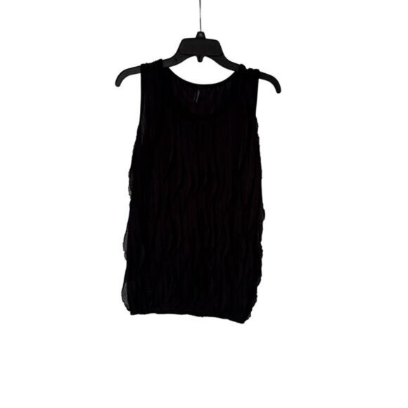 tank Black ruffle Womens XL Tank - Picture 2 of 3
